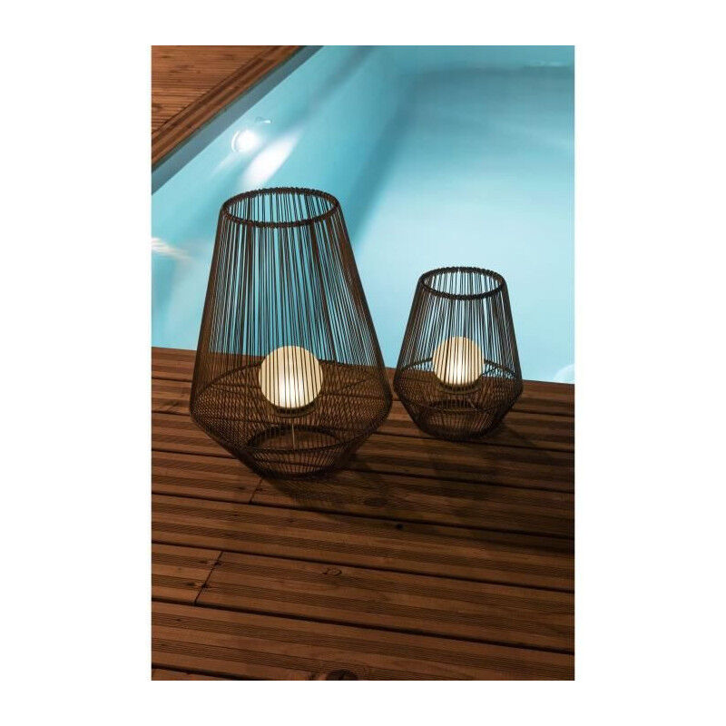 Lanterne decorative H30 - boule perlee Galix