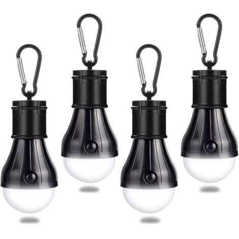 Lanterne de camping, 4 x LED, lampe de camping, lampe de nuit d'urgence étanche, lampes de poche portables pour le camping, la randonnée, la pêche