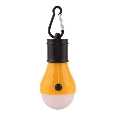 Lanterne de camping à LED Éclairage de tente à LED Lumière de tente extérieure portable Ampoule de secours pour le camping, la randonnée, les pannes, la pêche, à l'extérieur à l'intérieur(Jaune)