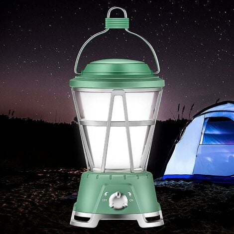 Lampe Camping LED, Lanterne Camping Extérieure Rechargeable avec 10M  Guirlande Lumineuse, 7 Niveaux de Luminosité, Batterie Intégrée 4000mAh  pour