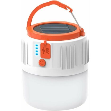 Lanterne de camping à LED Lampe de camping rechargeable solaire / alimentée par USB 5 modes d'éclairage Lampe de tente suspendue