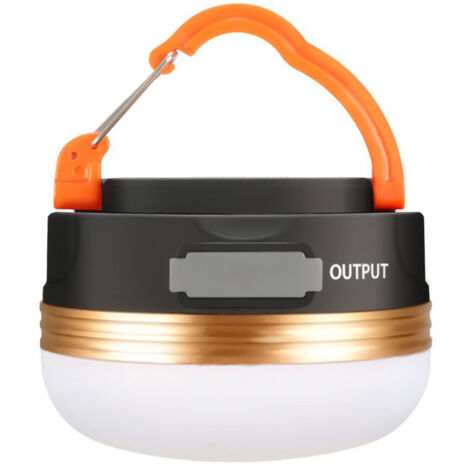 Lanterne de camping à LED rechargeable par USB, mini lampe de poche avec base magnétique, 3 modes d'éclairage pour camping en plein air, urgence