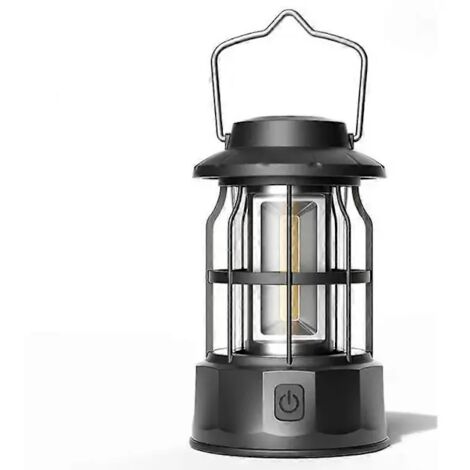 Lanterne de camping à piles, lampe de camping LED à luminosité réglable, étanche IPX4, portable pour la maison ou l'abri de jardin - AquaForge