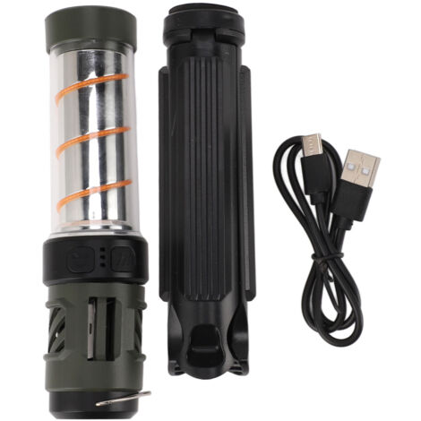 Lanterne de camping avec crochet magnétique, portable, rechargeable via USB, étanche IP44, 5 modes d'éclairage, équipement AquaForge.