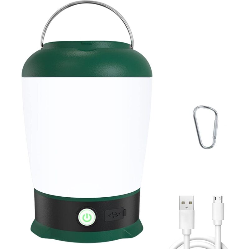 Lanterne de Camping, Lampe de Camping led Rechargeable usb Portable Eclairage Camping Etanche 6 Modes, Lumières de Tente Dimmable pour Secours