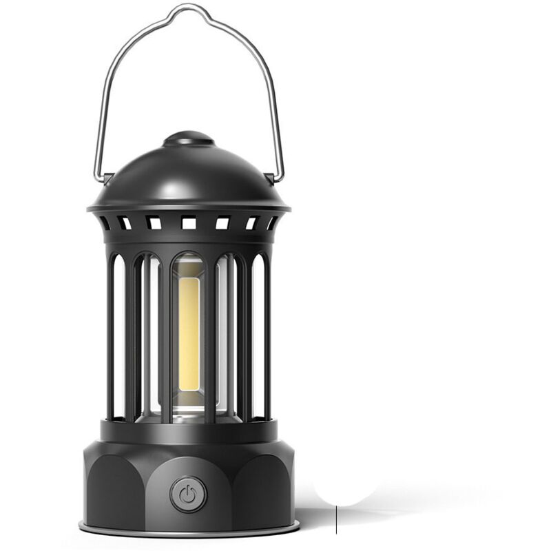 Lanterne de camping LED, lampe rétro à piles, étanchéité IPX4, luminosité réglable, idéale pour le camping, la pêche, le jardinage, la randonnée et