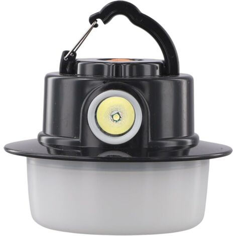 Lanterne de camping LED rechargeable avec éclairage double mode, projecteur à 360 degrés et projecteur longue portée pour la randonnée, les marchés nocturnes