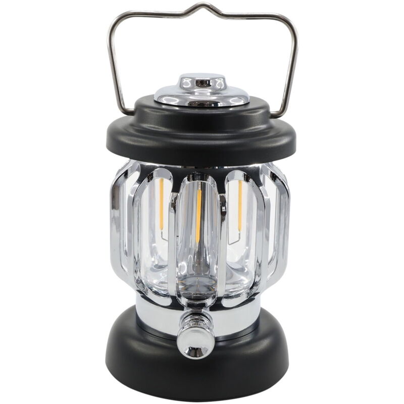 Lanterne de camping led rechargeable rétro en métal, imperméable, portable, suspendue, style vintage