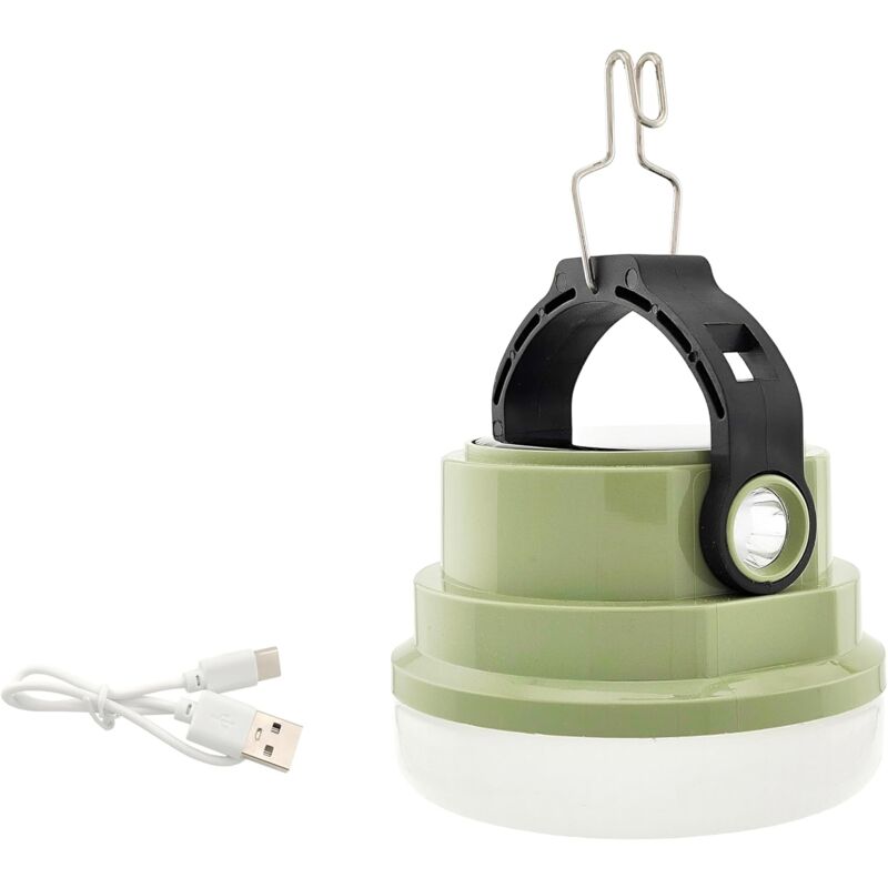 Lanterne de camping LED solaire rechargeable, lampe de tente portable avec poignée magnétique - Idéale pour le camping, les urgences, la maison et la
