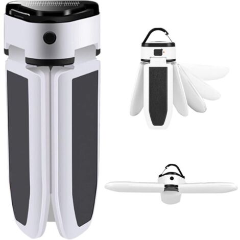 Lanterne De Camping Portable, Lumière Solaire LED Rechargeable par USB Éclairage Extérieur Puissant Lampe De Secours Équipement De Voyage Portable pour La Randonnée La Pêche Le Camping