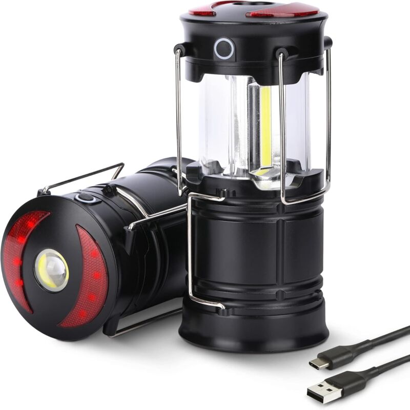 Choyclit - Lanterne de Camping Portable , Lumières pour Tentes, Lampe de Camping Compacte avec Torche, Stroboscope, Lumière Rouge sos