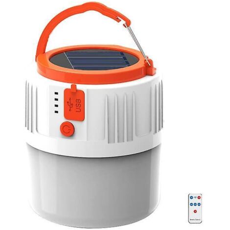 Lanterne de camping rechargeable USB avec télécommande, 1000 lumens, 5 modes d'éclairage d'urgence, étanche
