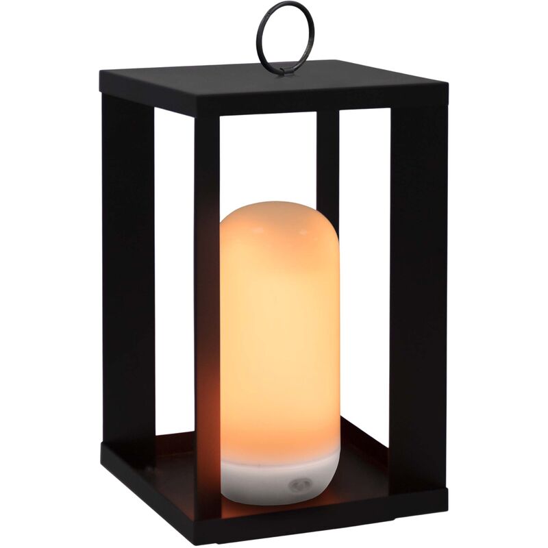 Lanterne de jardin en métal sur batterie Siroco 30 cm