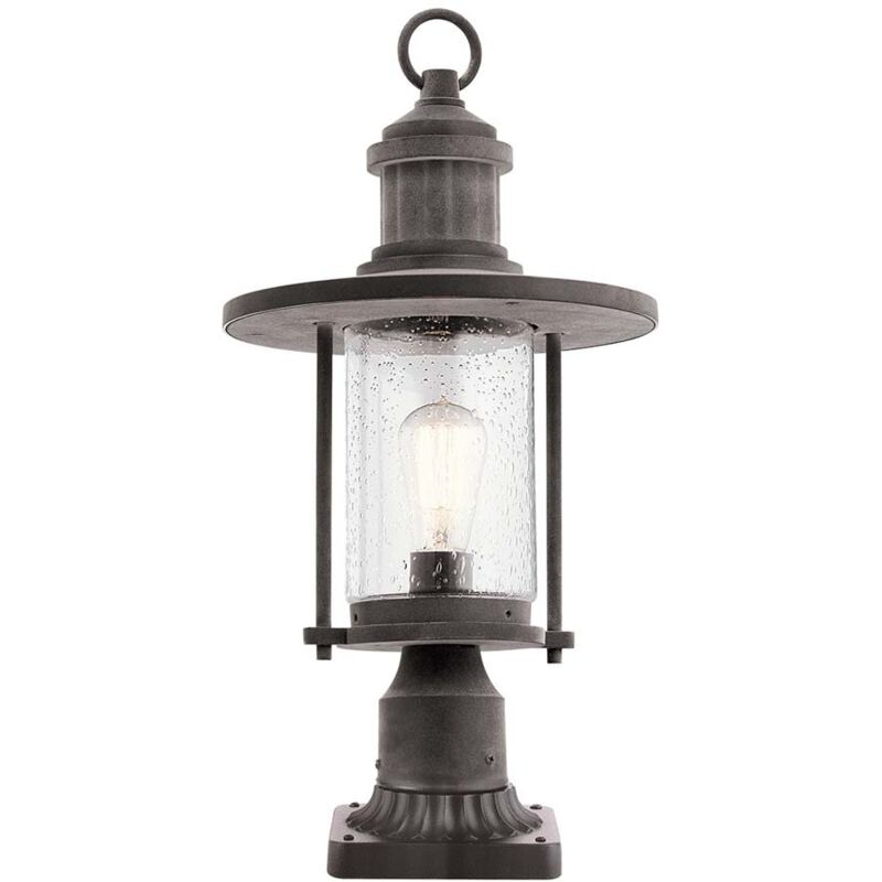 Elstead Außenleuchte Gartenlampe Laterne Sockelleuchte Wegleuchte Zink Vintage-design