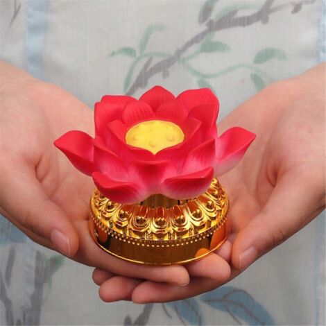 Lanterne de lotus Lan, lampe frontale de Bouddha, LED longue lumière--