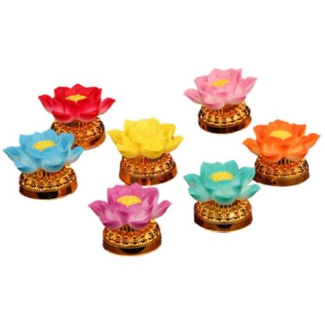 Lanterne de lotus Lan, lampe frontale de Bouddha, LED longue lumière, comme illustré