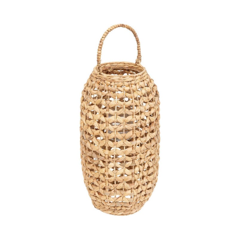 Lanterne Déco en Jacinthe 'Exotic Panama' 47cm Beige