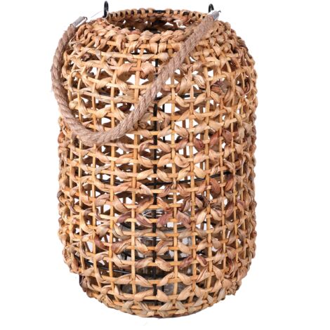 Lanterne décorative en rotin avec anse NATURAL LIVING