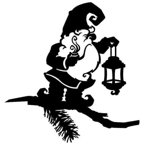 Lanterne décorative Gnome Tomte, silhouette en métal, piquet pour arbre, décoration de jardin, pelouse et maison