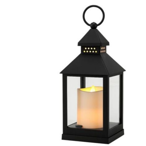 Lanterne décorative vintage à LED, bougie sans flamme vacillante avec minuterie, lanternes suspendues décoratives pour