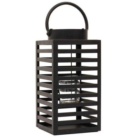 Lanterne Design en Métal "Black Forest" 24cm Noir
