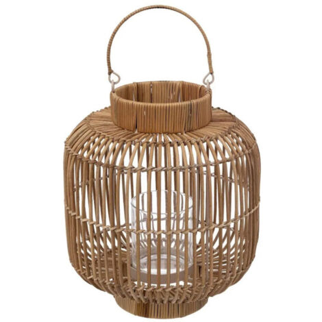 Lanterne Design en Rotin "Alicante" 31cm Beige