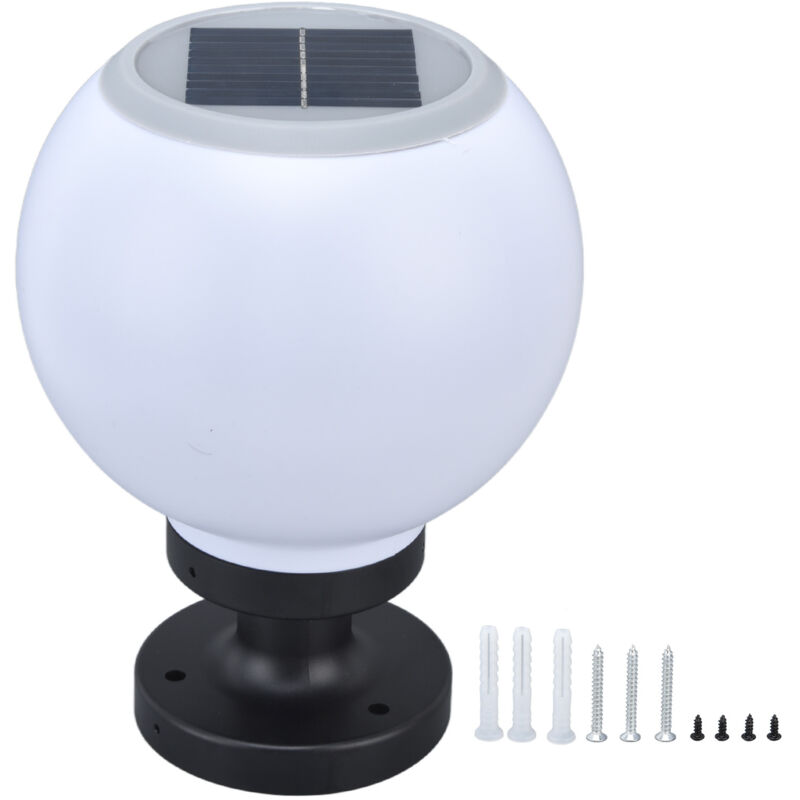 Lanterne d'extérieur Globe Lampe ronde LED d'extérieur pour jardin, terrasse, cour et allée extérieure