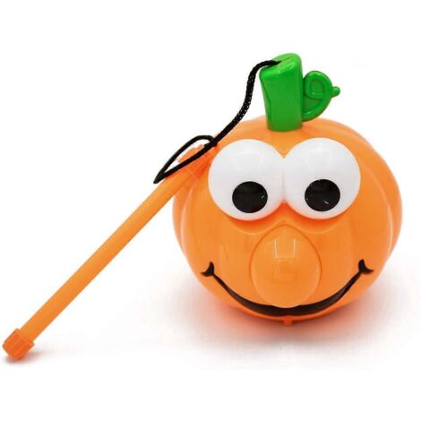 Lanterne d'Halloween citrouille aux grands yeux avec sons d'horreur, yeux qui sortent de leur cachette, tour de magie, lanterne Jack-o'-lantern à suspendre, fonctionne avec 3 piles AAA, lumières de No