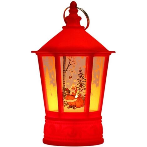 Lanterne di Natale, candela vintage con lampada a sospensione a LED, lampada a candela senza fiamma per decorazioni da tavola per le feste natalizie