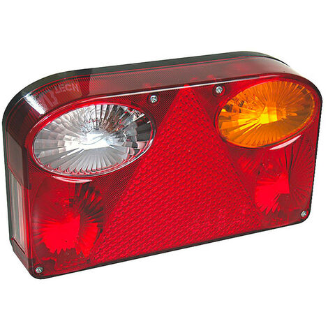 Lanterne de signalisation remorquage 6 fonctions – Feu de brouillard, feu stop, clignotant, feu plaque – Dimensions 23.5 x 13.5 x 5.5 cm – Abtech