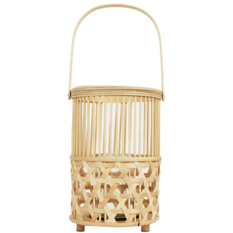 Lanterne en Bambou "Anse Tressée" 55cm Naturel
