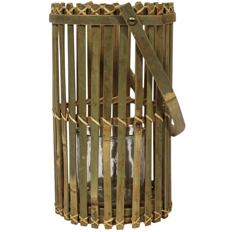 Lanterne tube en bambou Rattan