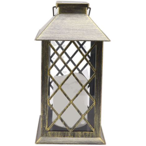 Lanterne en bronze avec grand jardin net lanternes suspendues pour table de fête extérieure décorative