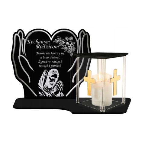 Lanterne en forme de cœur LED XL haut de gamme, couleur argent, pour tombes et cimetières