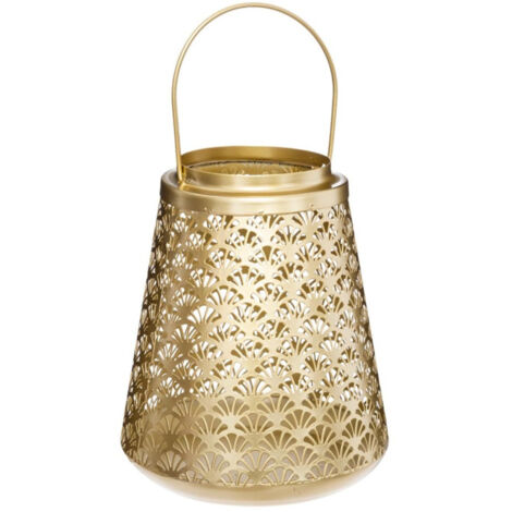 Lanterne en Métal Design "Feel" 19cm Or