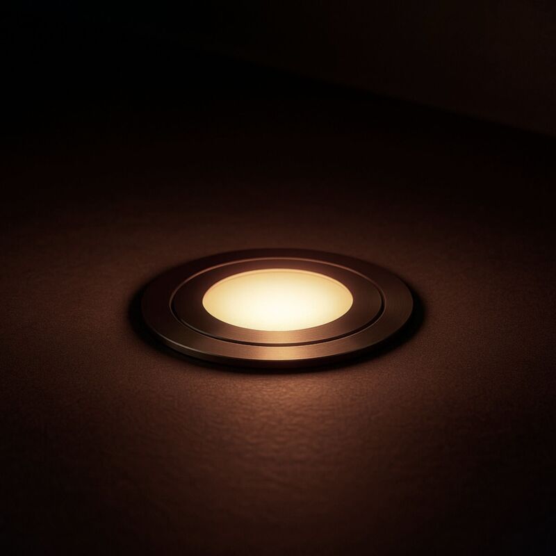 Spot encastrable au sol 0.5W 12V-DC IP67 Ø60x29,5mm 3000K - Blanc Chaud