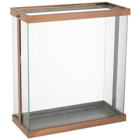 Lanterne en Verre "Enma" 45cm Cuivre