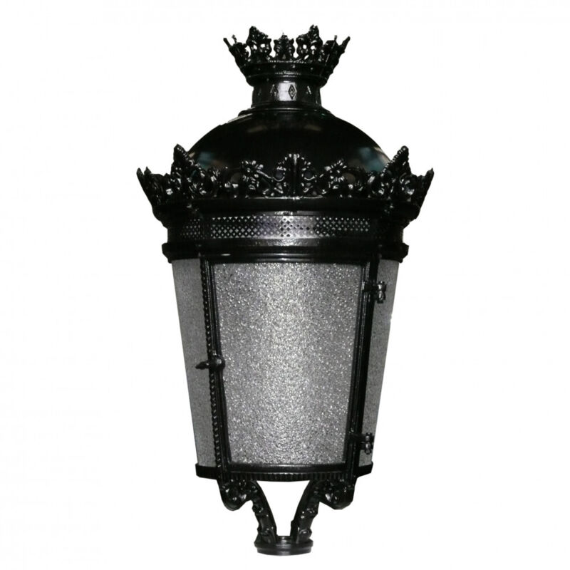 Lanterne Fernandion 650MM Forgé Aluminium Four peint Noir