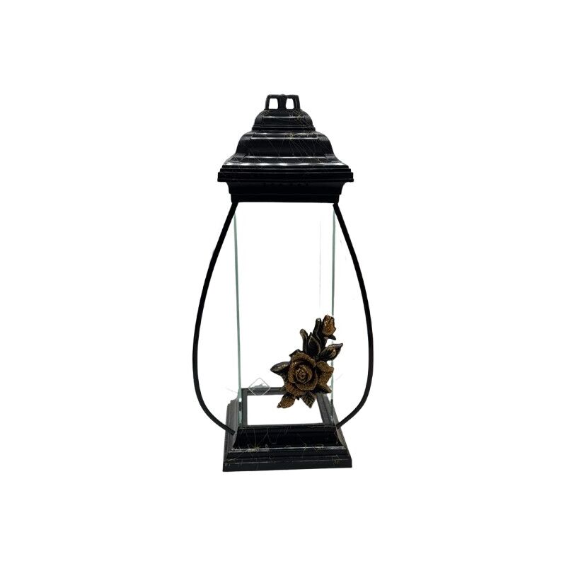 Lanterne Florence /sz/ Décorée / Fil D'Or Noir/ 1 Pièce