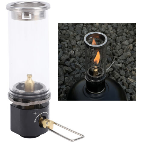 Lanterne Gaz Camping Vintage Lampe Bougie Portable Alliage d'Aluminium 105mm