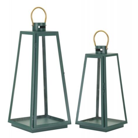 LANTERNE GRENT SET 2 PZ CM Ø 25X25X57-20X20X45