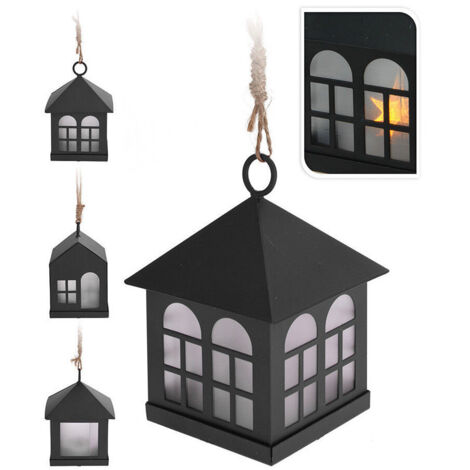 Lanterne LED 6x8cm Noir