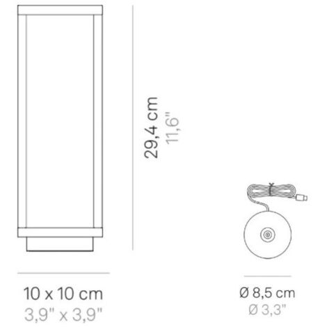 Lanterne LED gris foncé à piles 2,2 W IP54 Zafferano