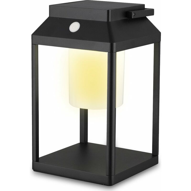 Lampe solaire pour l'extérieur 15x25 cm - IP54 - Décoration de jardin - Lampe solaire extérieure - Lampe solaire avec détecteur de mouvement - Lampe