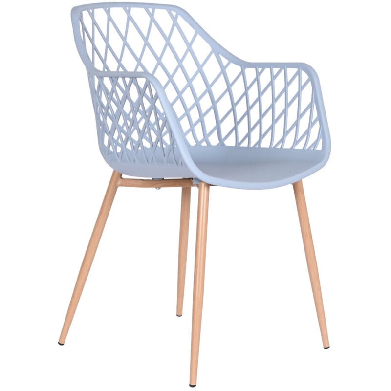 Chaise Pp Métal 54X58X85 Bleu Ciel