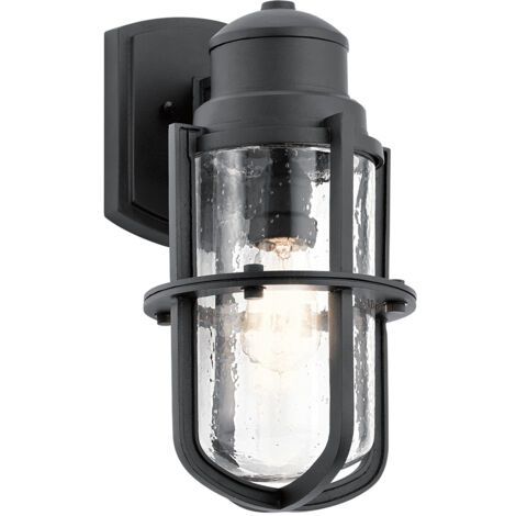 Lanterne murale d'extérieur à 1 ampoule Elstead Suri, noir texturé, IP44, E27