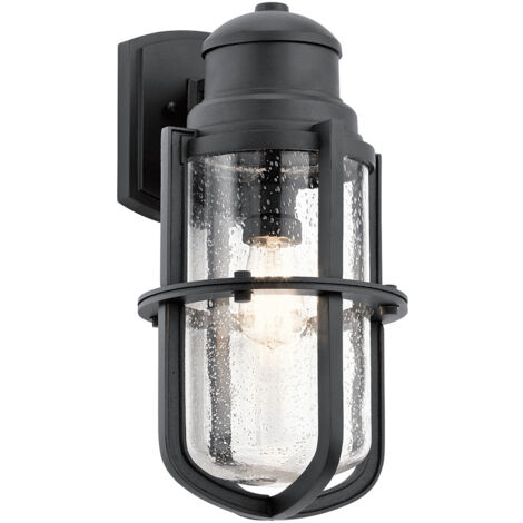 Lanterne murale d'extérieur à 1 ampoule Elstead Suri, noir texturé, IP44, E27
