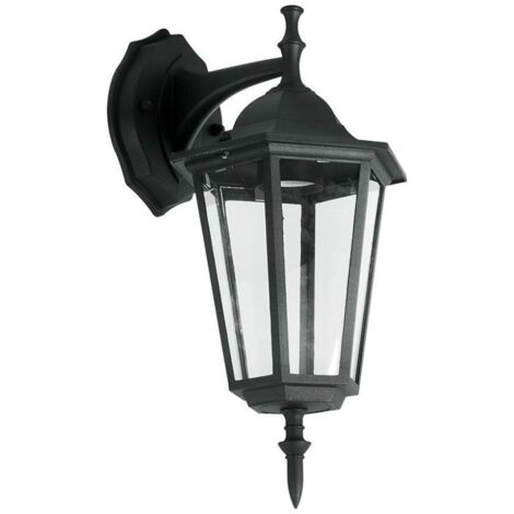 Lanterne murale extérieur spot de terrasse lampe de terrain ALU verre noir V-TAC 7068