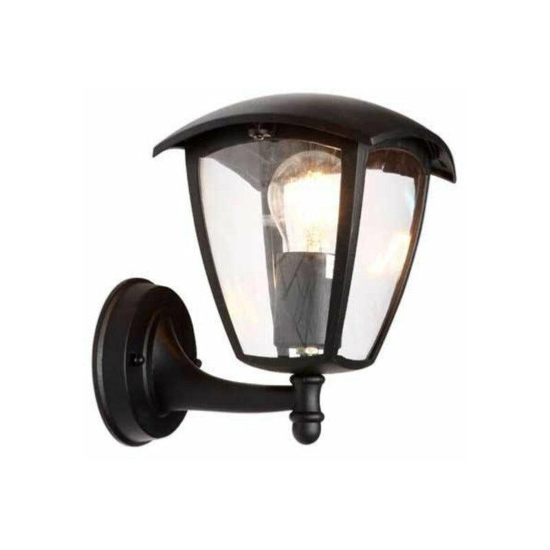Lanterne Murale Extérieure Noire pour Ampoule E27 - silamp
