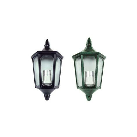 Lanterne murale modèle Berlin - 60w IP44 mm.192x103x355h.. couleur noire